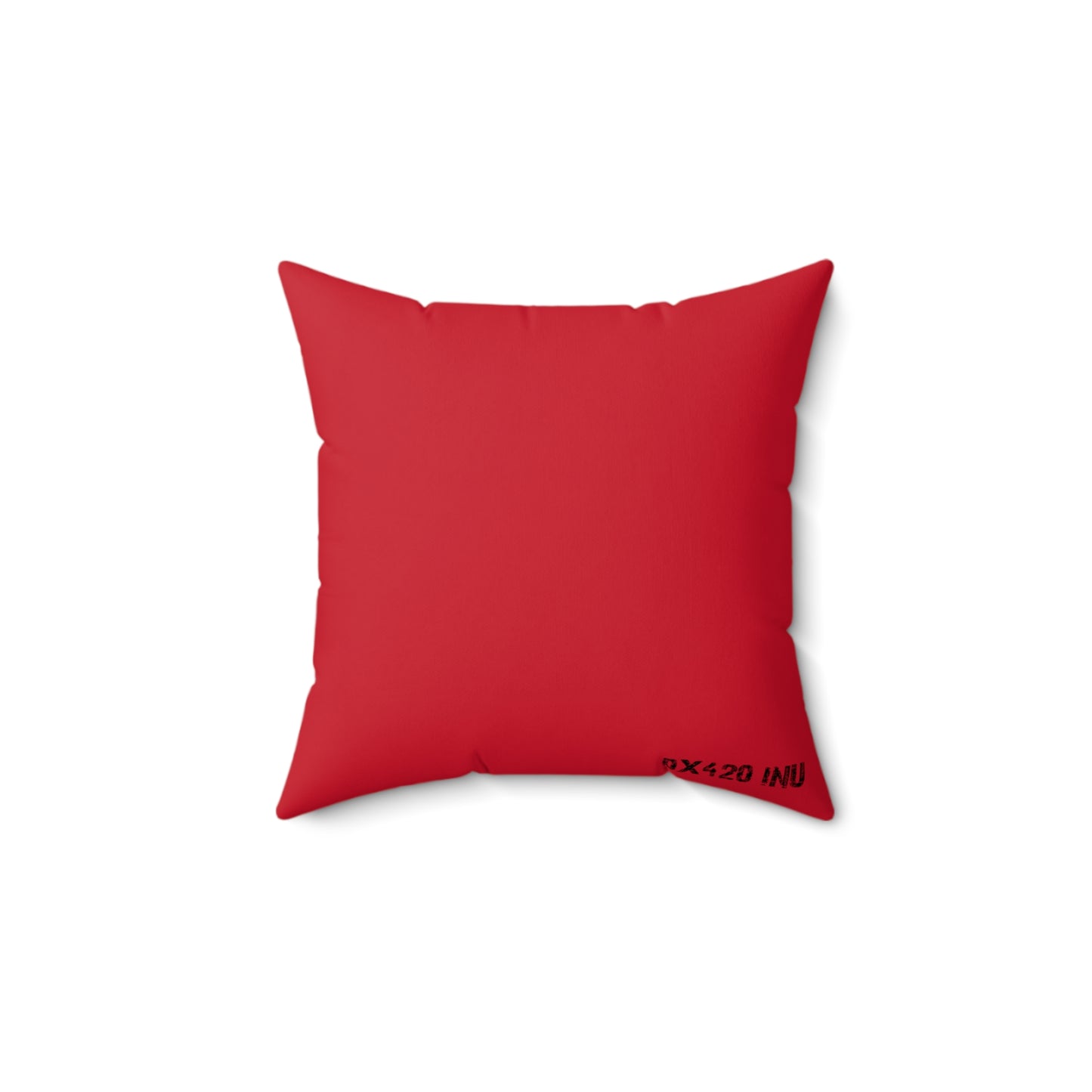 KIMBO Red Spun Polyester Square Pillow 0x420 INU signature (COQ INU 0x420) #KIMBO Blue By Nifty