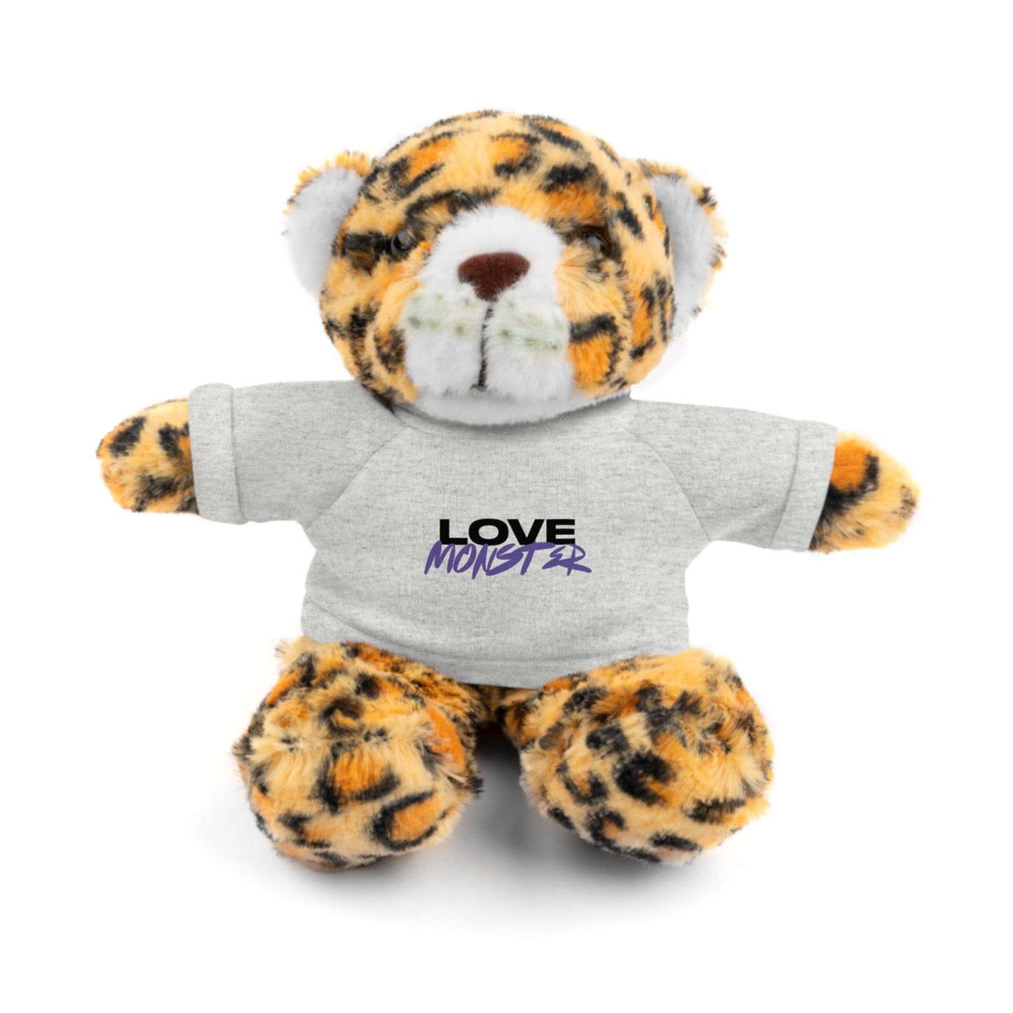 Love Monster Black & Purple Text Logo,  Stuffed Animals Teddy Bears