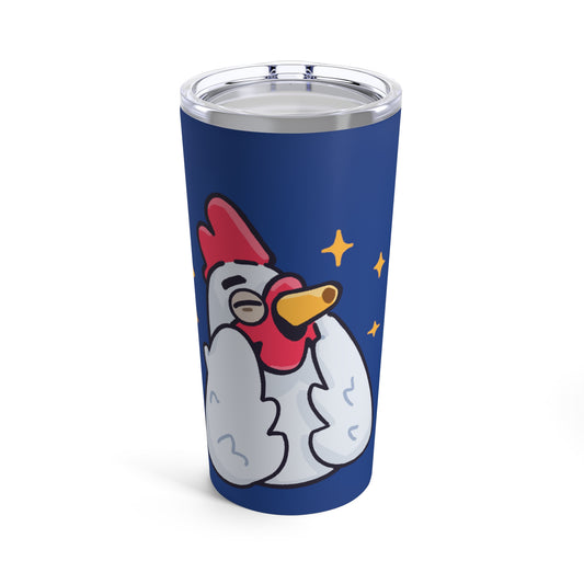 Tumbler 20oz COQ INU (0x420 Shop) on Navy Background #Feels Good Head by Gravy