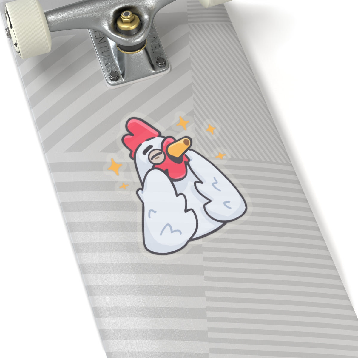 COQ Head Sticker, White Feels Good By Gravy, Funny Chicken (Chikn)