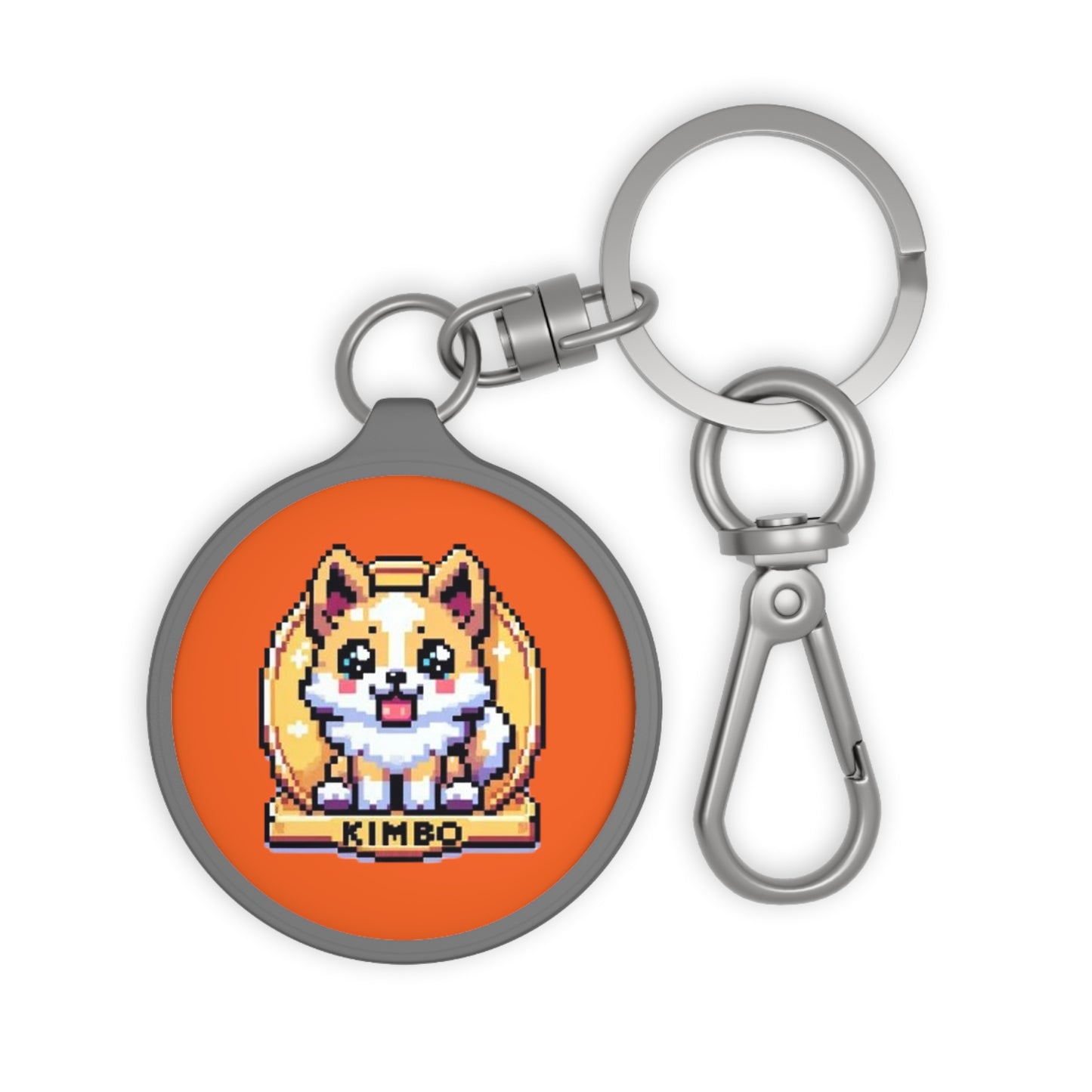 KIMBO Keyring Tag COQ INU 0x420 Orange back ground #KIMBO Gold By Nifty