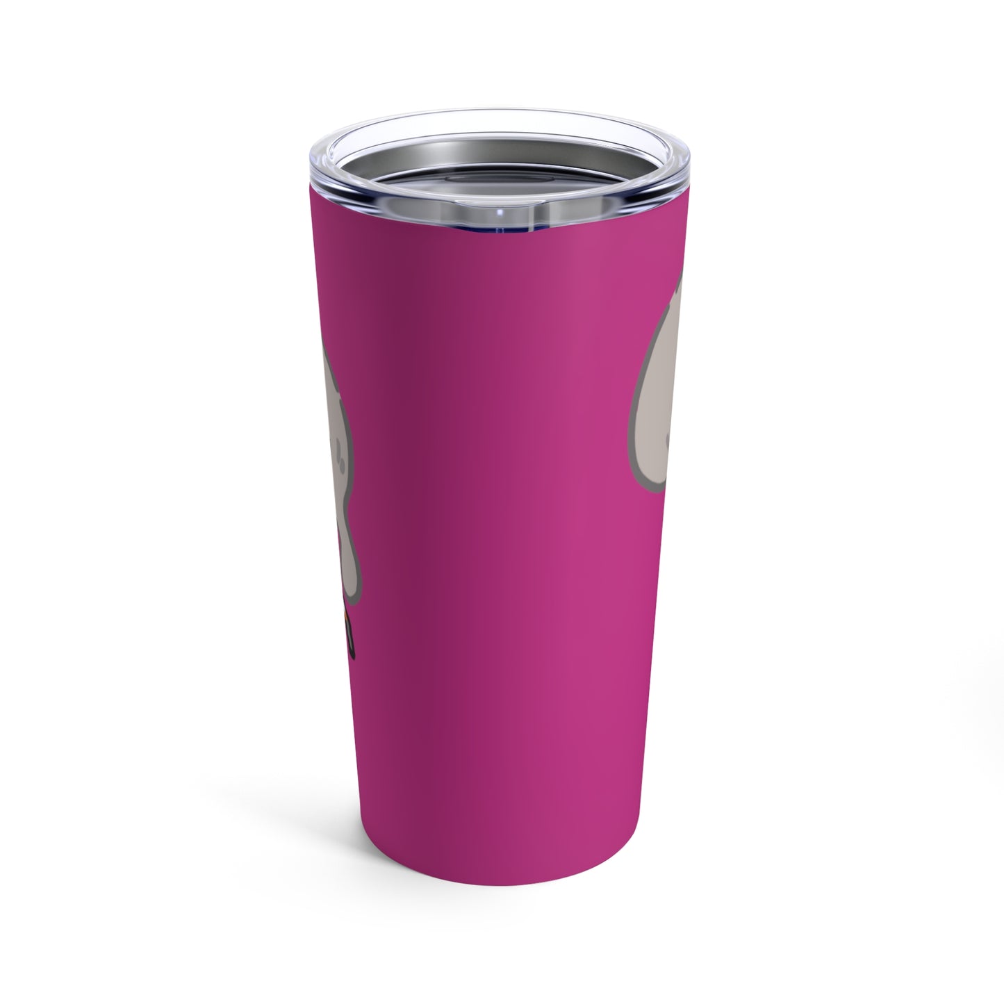 Gravy Fan Art Tumbler 20oz COQ Smokers Head (0x420 Shop) on Hot Pink Background