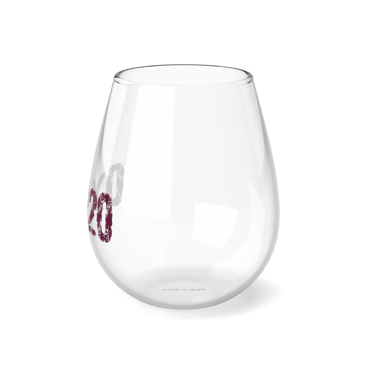 0x420 Purple COQ INU Stemless Wine Glass, 11.75oz by Nifty