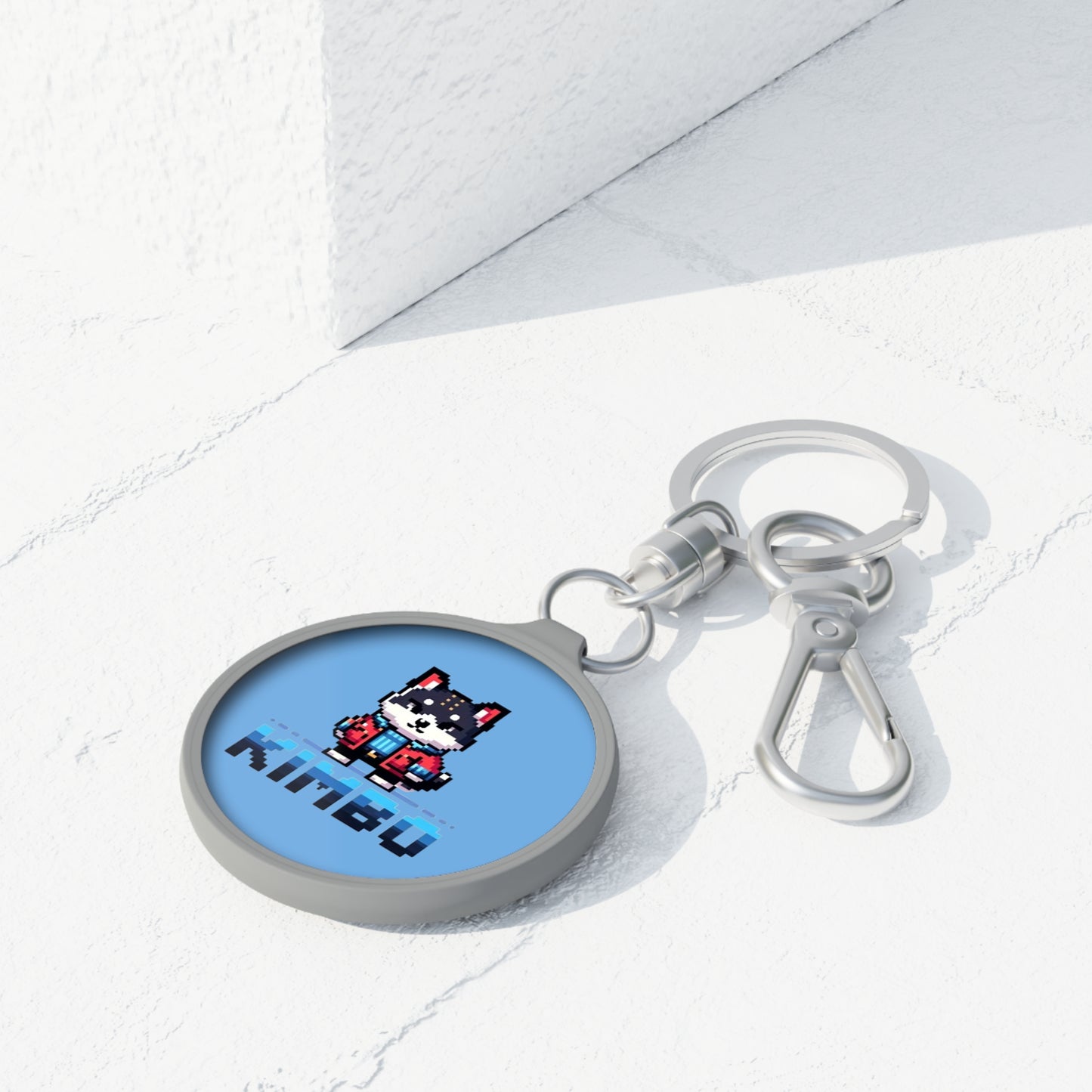 KIMBO Keyring Tag COQ INU 0x420 Light Blue back ground #KIMBO Blue By Nifty