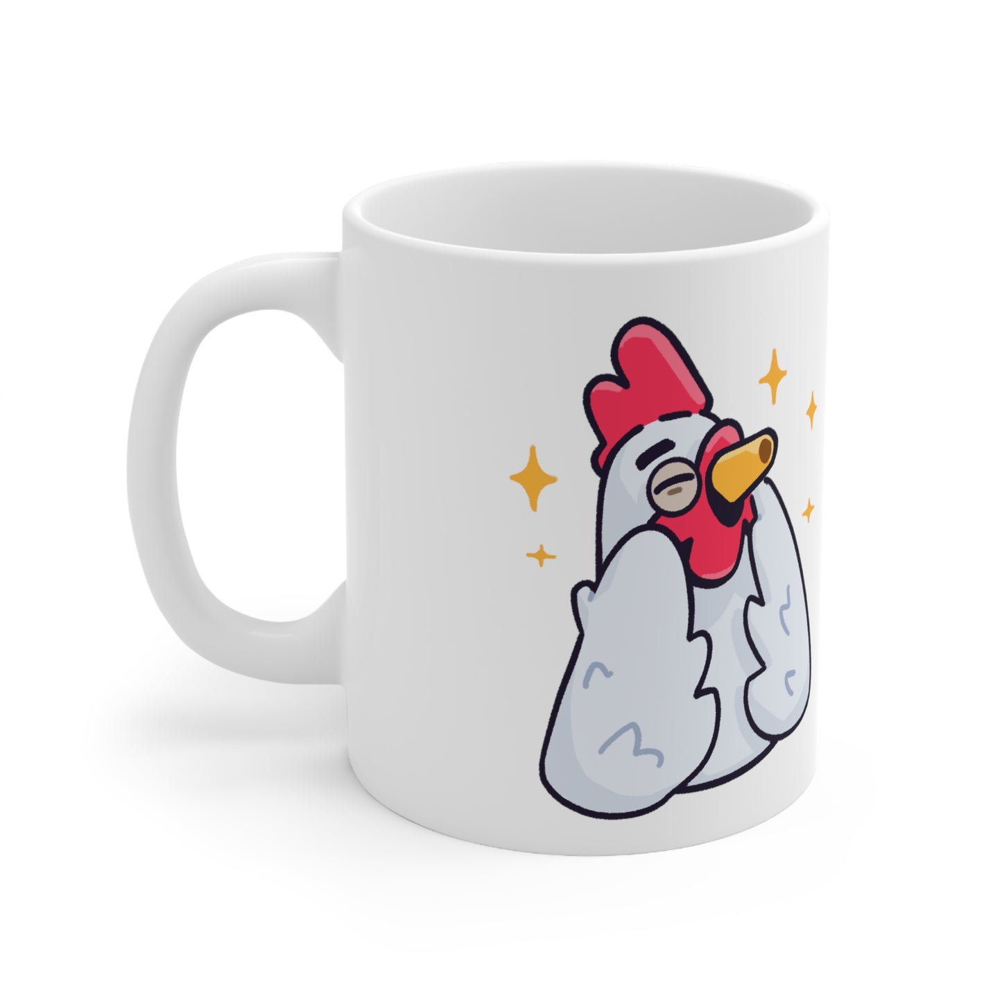 White Ceramic Mug 11oz #Feels Good by Gravy (COQ INU 0x420 shop)