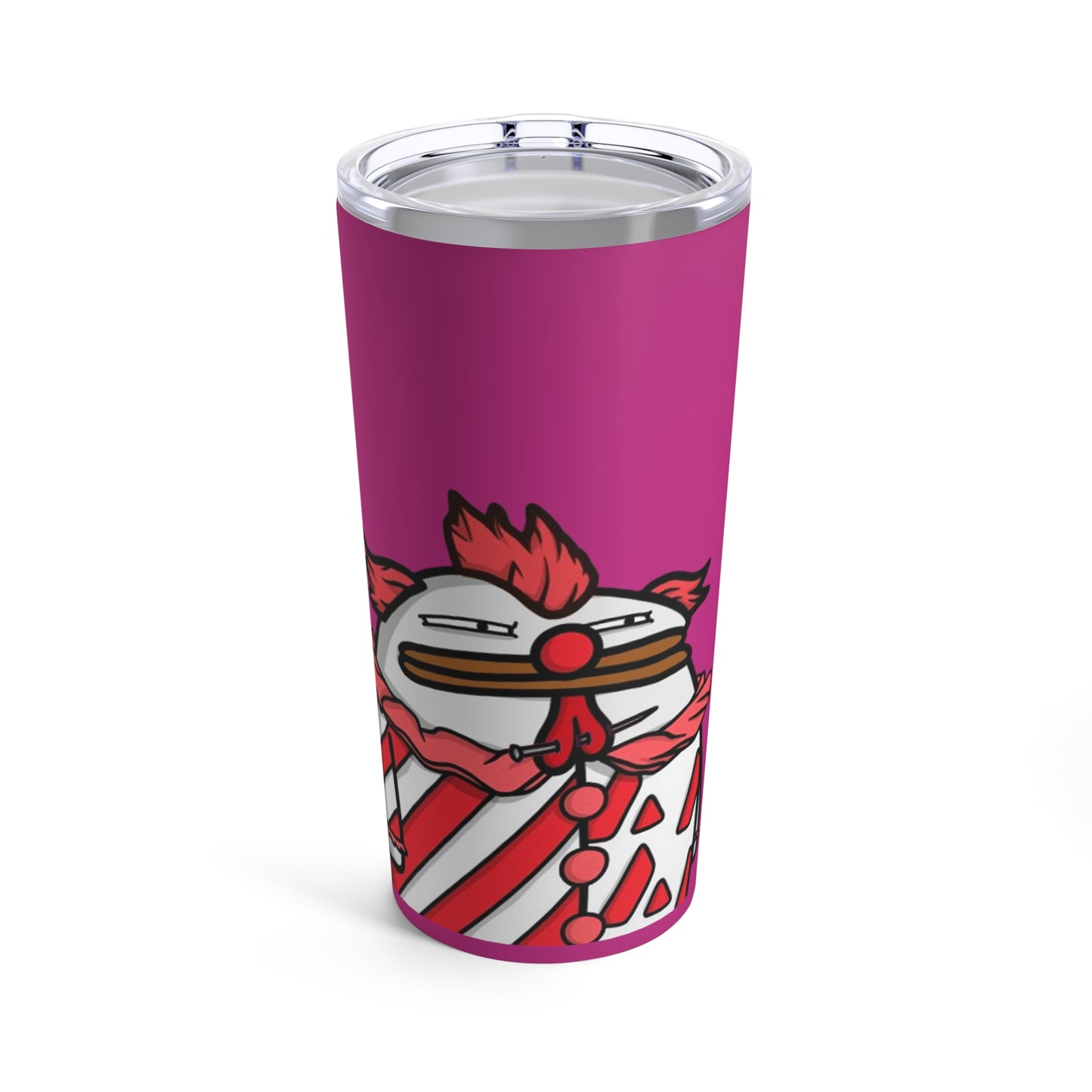 Pepe Portraits Tumbler 20oz COQ INU (0x420 Shop) on Hot Pink Background #Clown by Numpty