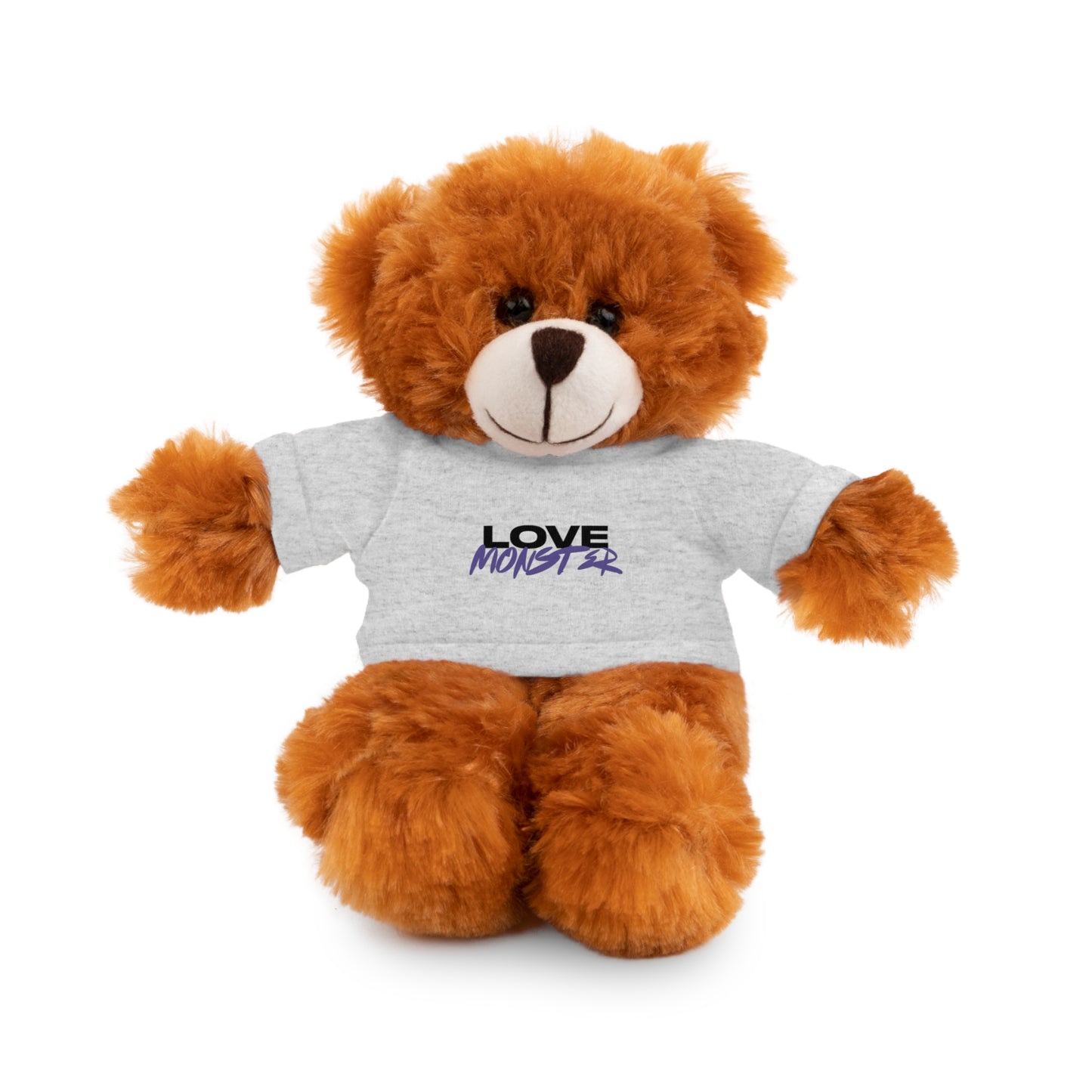 Love Monster Black & Purple Text Logo,  Stuffed Animals Teddy Bears