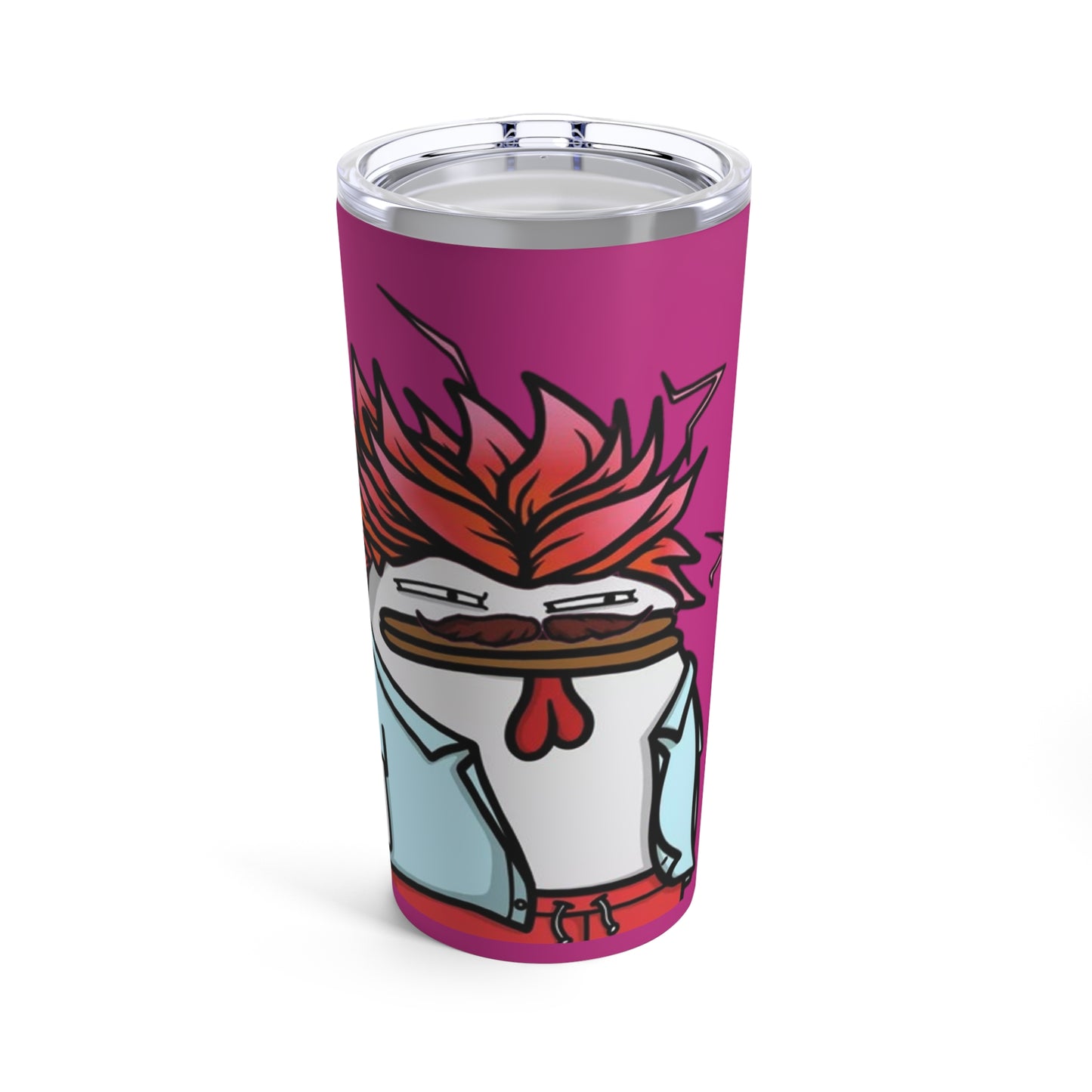 Pepe Portraits Tumbler 20oz COQ INU (0x420 Shop) on HOT Pink Background #2720 By Numpty