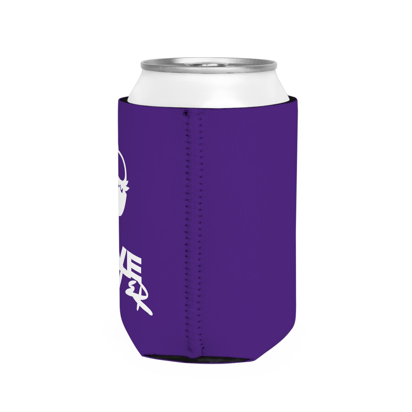 Love Monster Can Cooler Sleeve White Text & White Logo Emblem