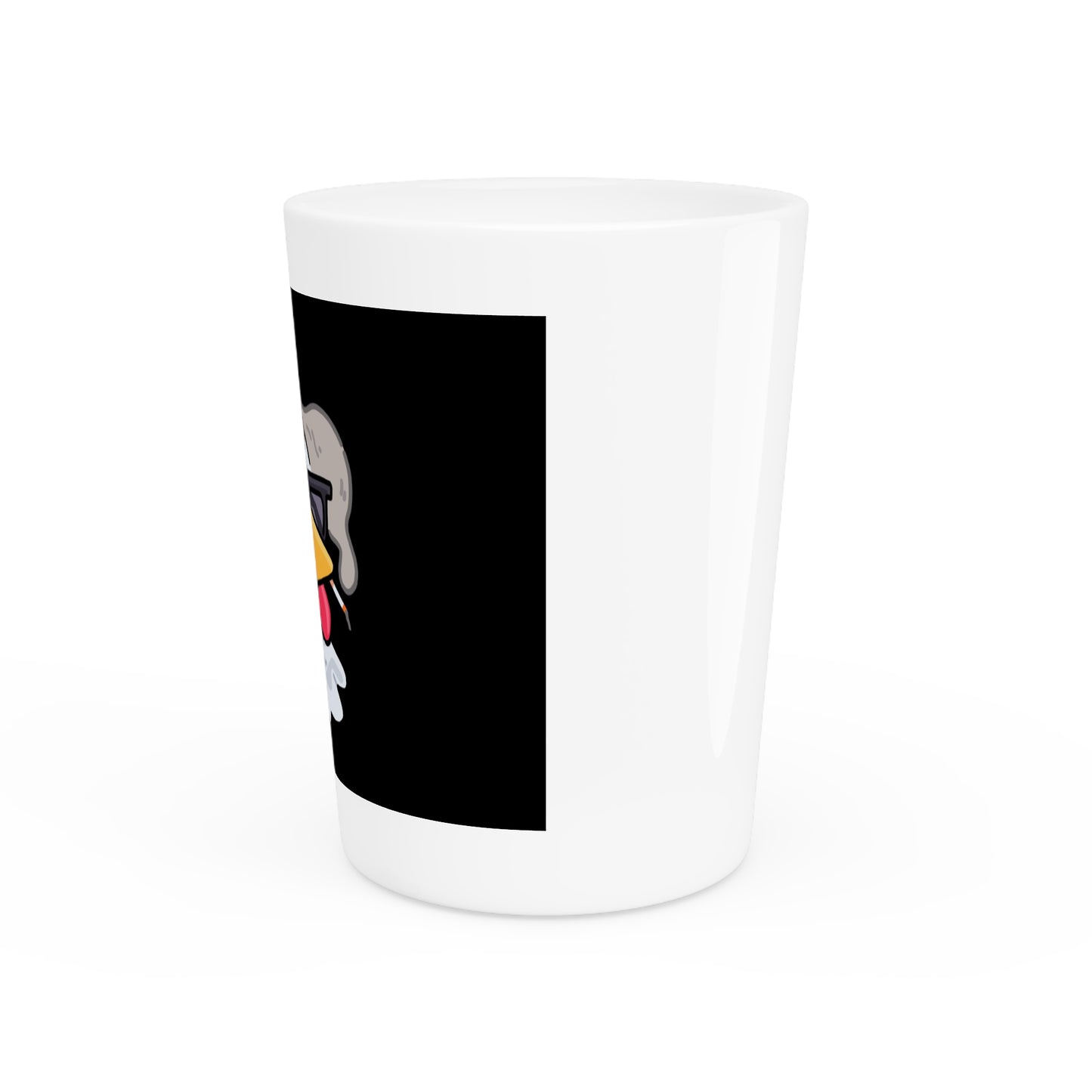 Gravy Fan Art Shot Glass Fan Art COQ Smokers Head on Black background (0x420 INU Store)