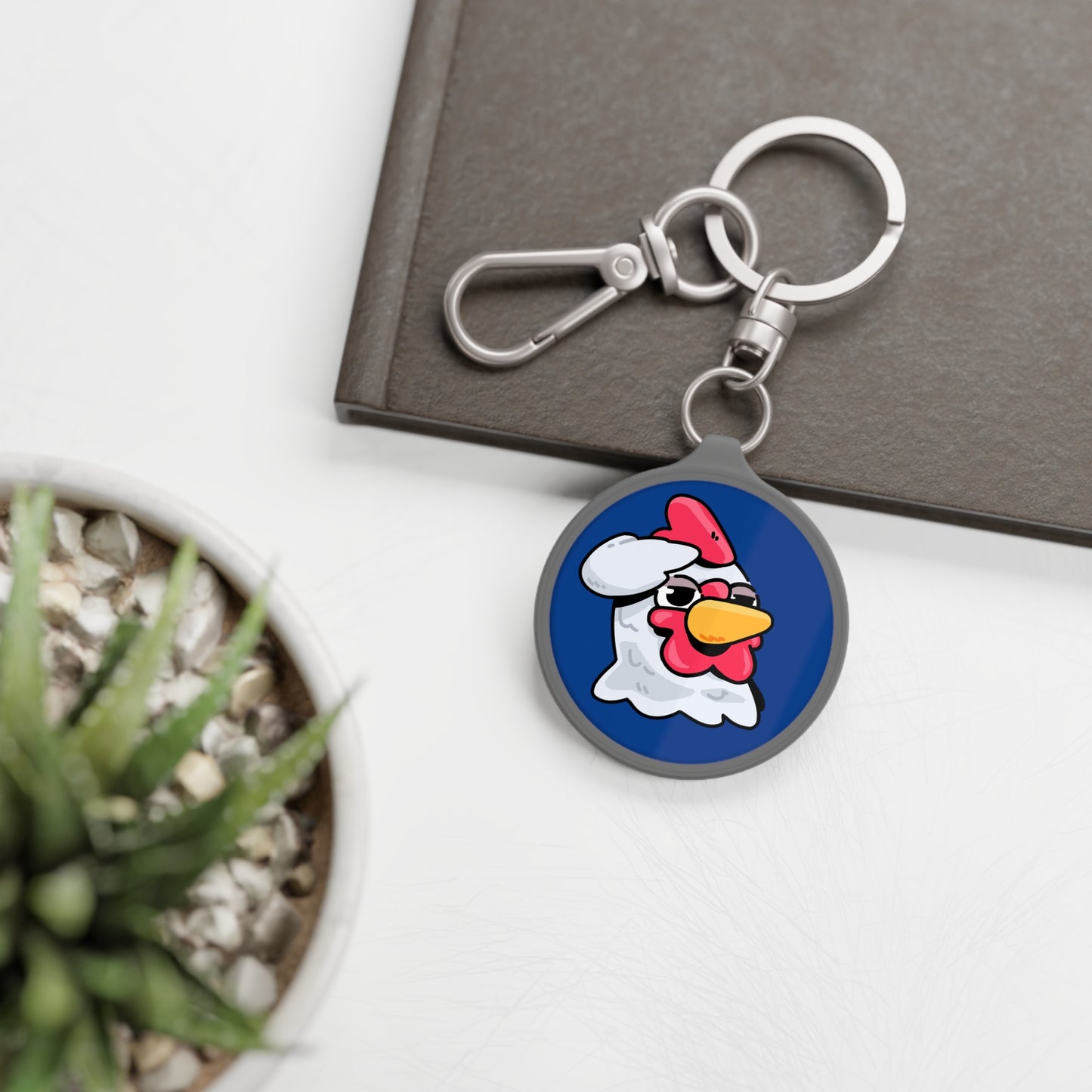 Keyring Tag COQ INU 0x420 Navy back ground COQ Salute by Gravy