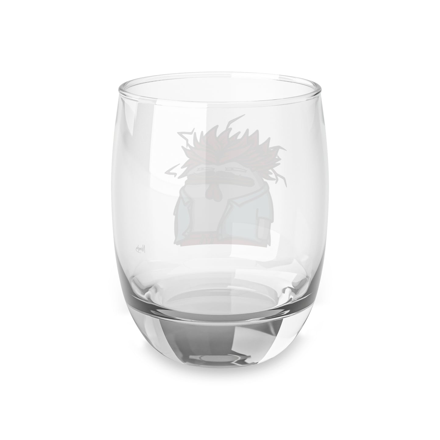 Pepe Portraits Whiskey Glass COQ INU with Black Text Signature by Numpty (0x420 INU Shop) #2720