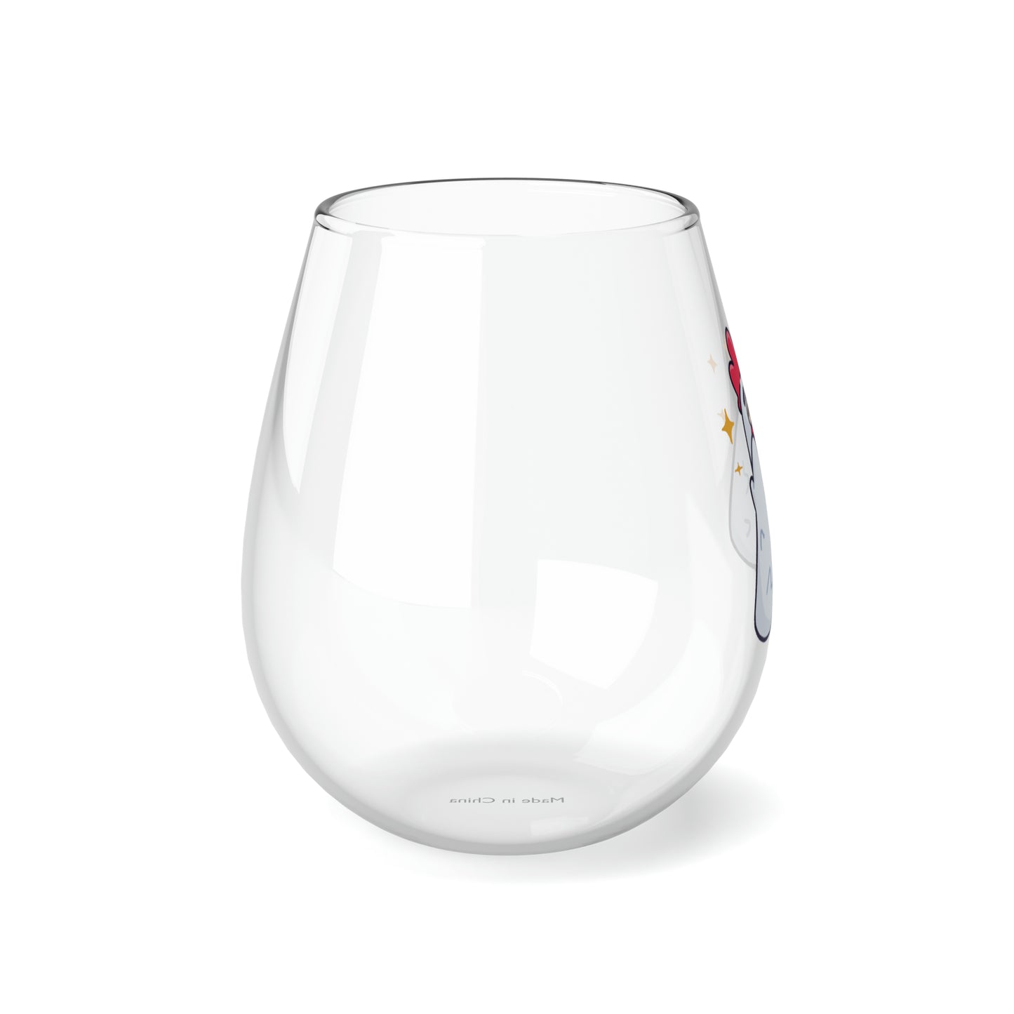 COQ INU Head Stemless Wine Glass, 11.75oz  #Feels Good By Gravy