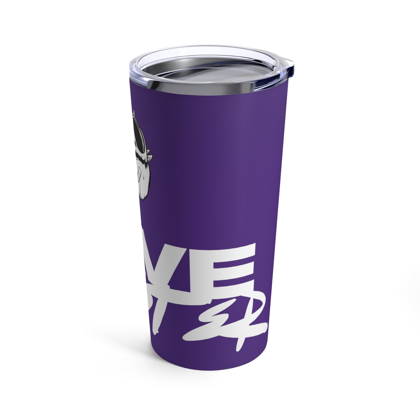 20oz Love Monster Tumbler with White Text & Skull Design, Insulated Drinkware