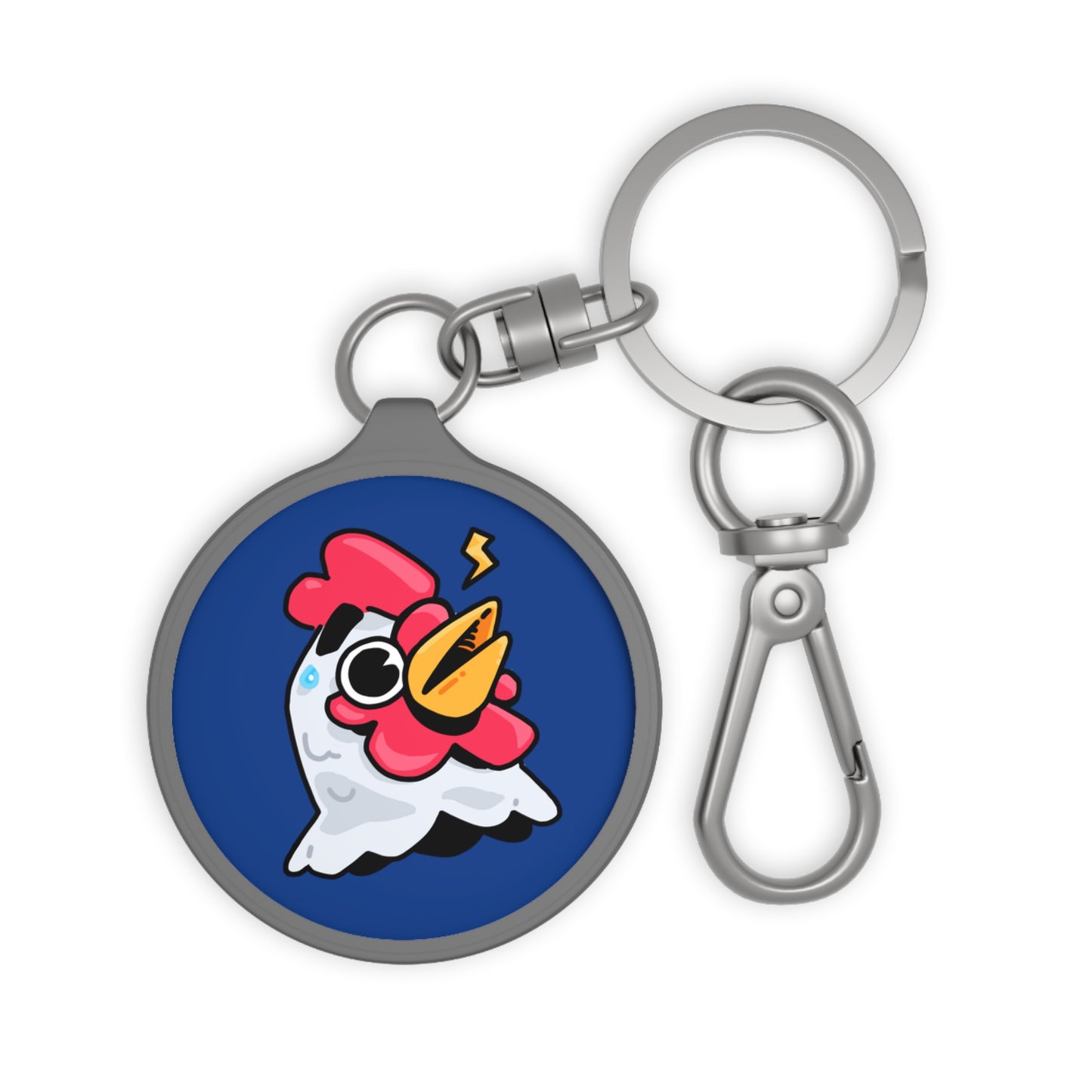 Keyring Tag COQ INU 0x420 Navy back ground COQ Alarmed by Gravy