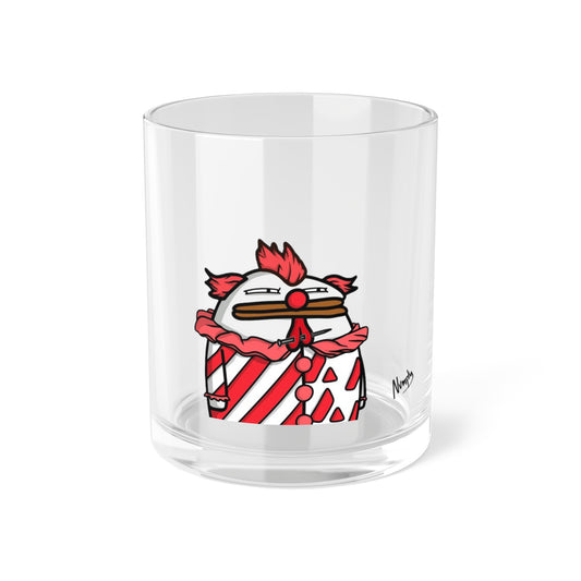 Pepe Portraits of COQ INU Bar Glass Black Text Signature by Numpty (0x420 INU Shop) #Clown by Numpty