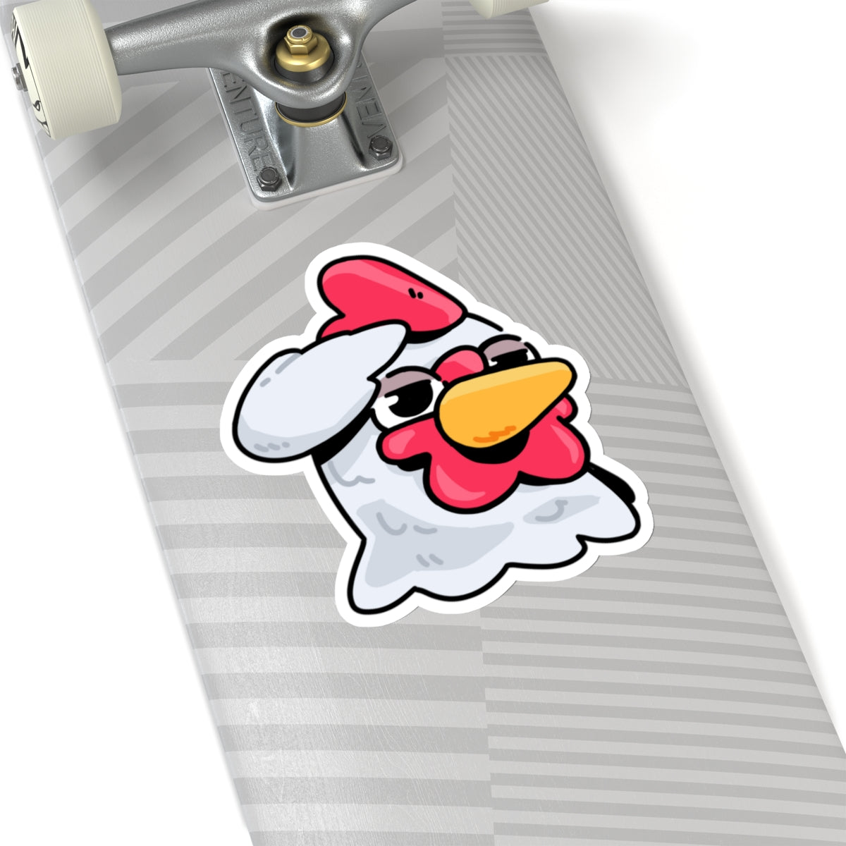 Gravy Fan Art COQ Head Sticker Salute, Funny Chicken (Chikn)