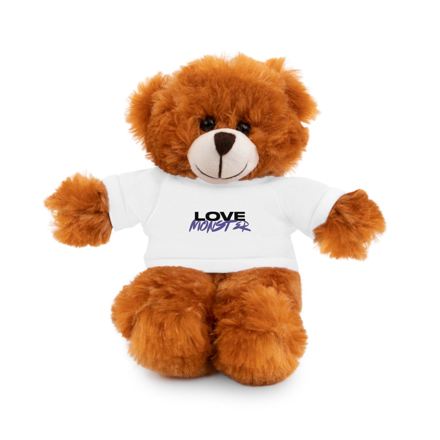 Love Monster Black & Purple Text Logo,  Stuffed Animals Teddy Bears