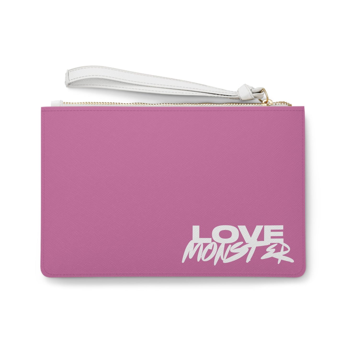 Love Monster Clutch Bag White Text Logo & Image