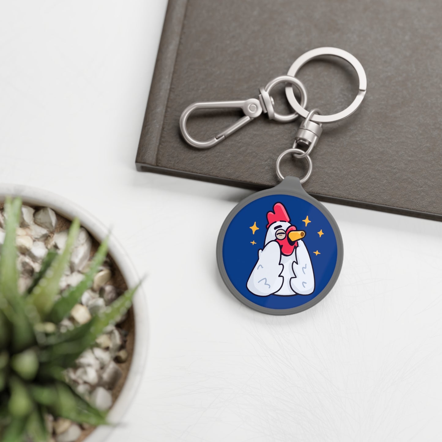 Keyring Tag COQ INU 0x420 Navy back ground #Feels Good by Gravy