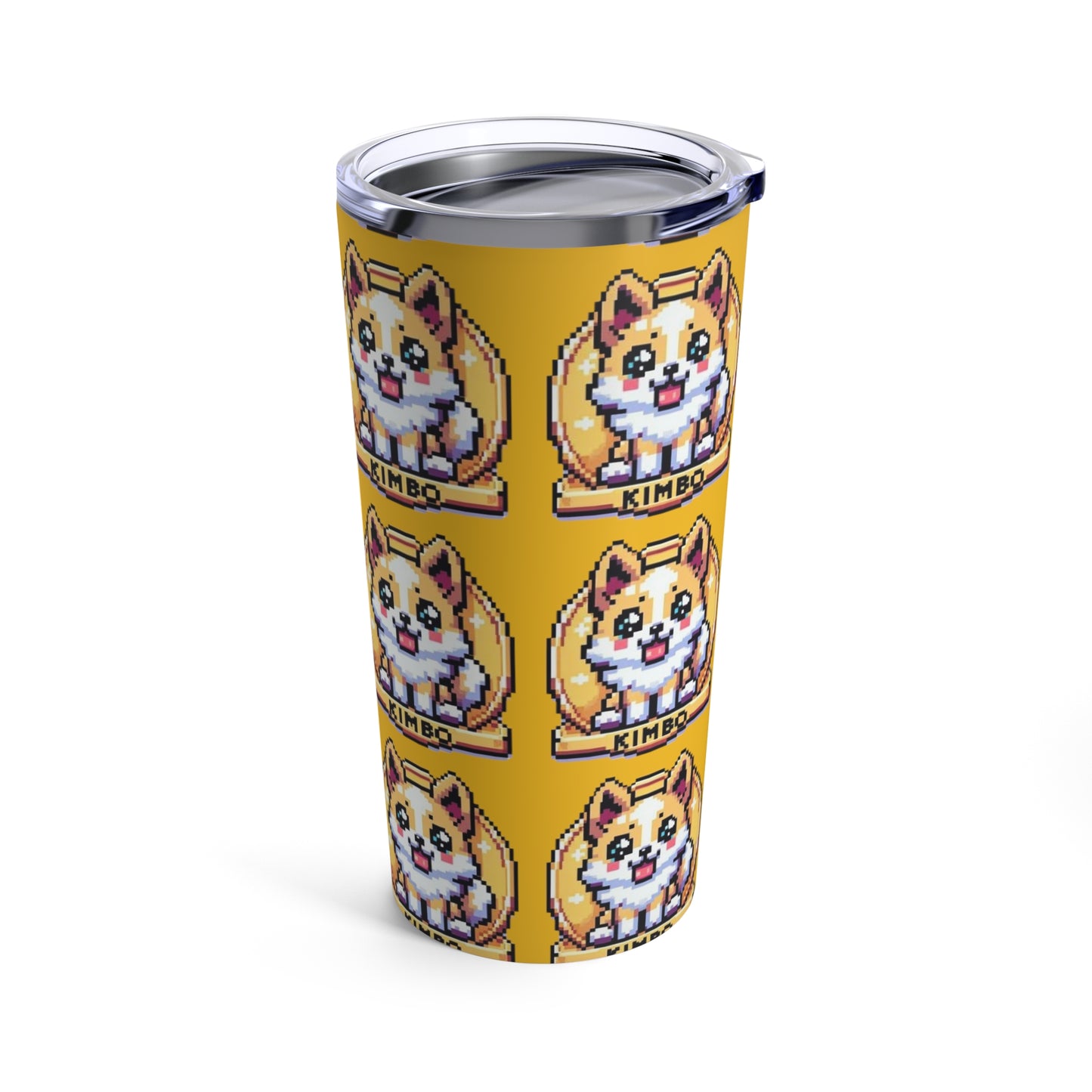 KIMBO Tumbler 20oz COQ INU (0x420 Shop) on Yellow Background #KIMBO Gold By Nifty