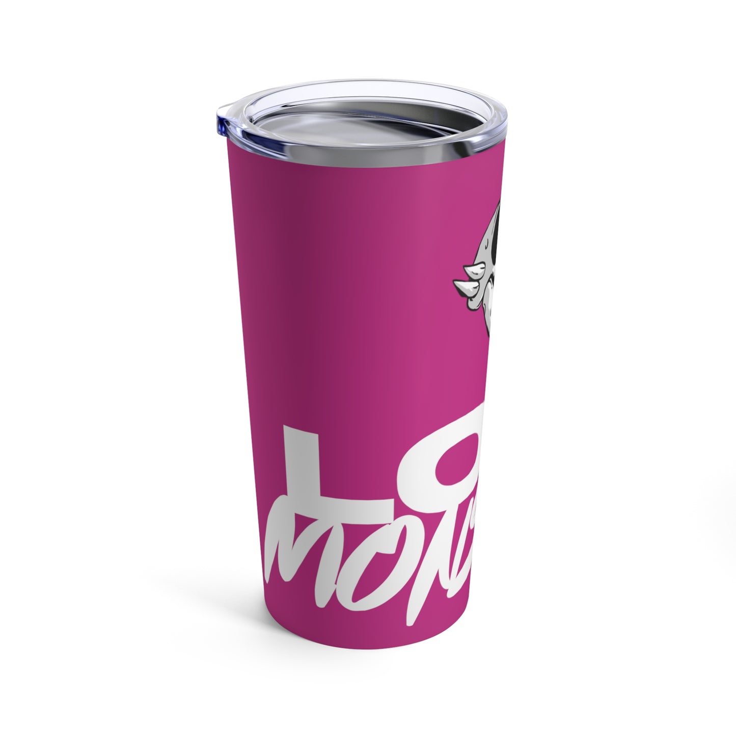 20oz Love Monster Tumbler with White Text & Skull Design, Insulated Drinkware