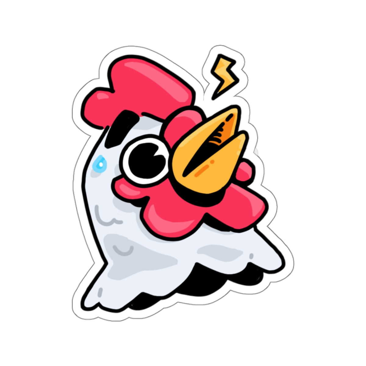 Gravy Fan Art COQ INU Box Head Sticker (0x420 INU Shop) White Background