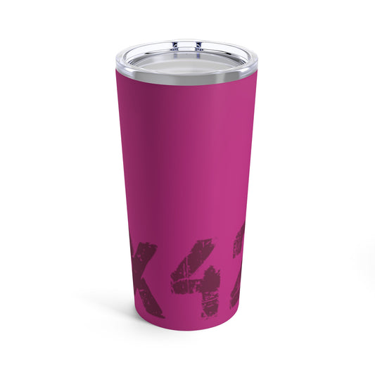 Tumbler 20oz 0x420 COQ INU Purple Text over Pink by Nifty