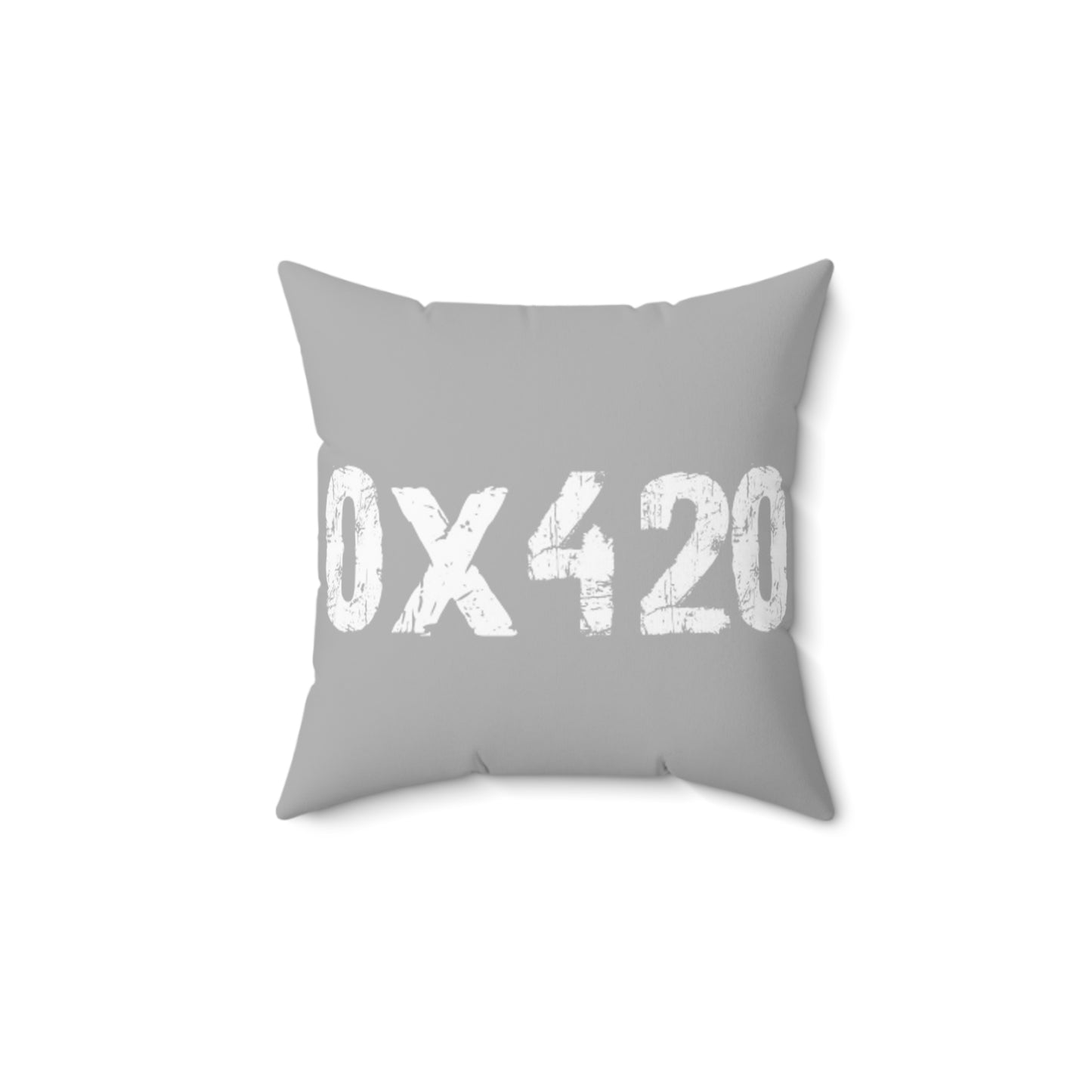 White on Light Gray Spun Polyester Square Pillow Fan Art by Nifty