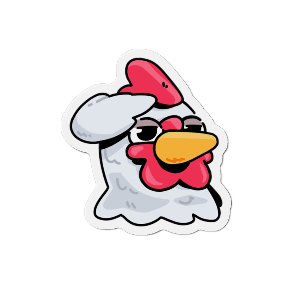 Fan Art COQ INU Salute Head Magnet by Gravy - Funny Chicken (Chikn)