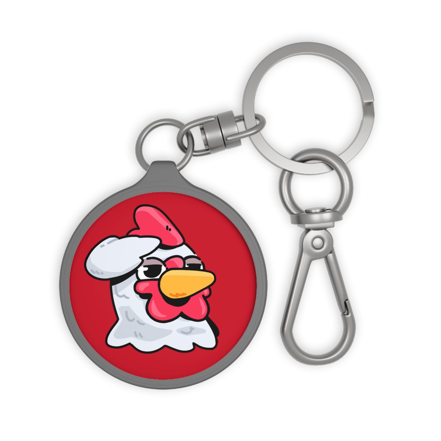 Keyring Tag COQ INU 0x420 Red back ground COQ Salute by Gravy