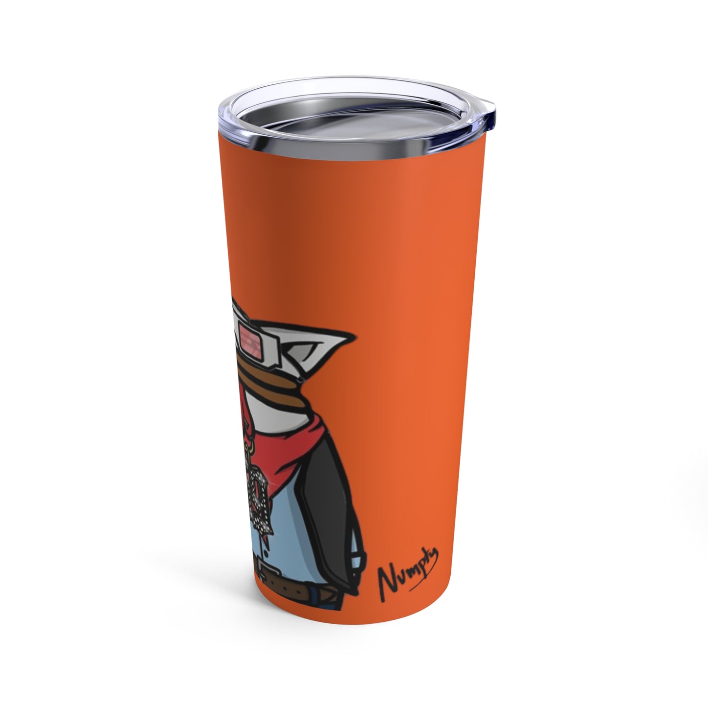 Pepe Portraits Tumbler 20oz COQ INU (0x420 Shop) on Orange Background # 69 Accessory by Numpty