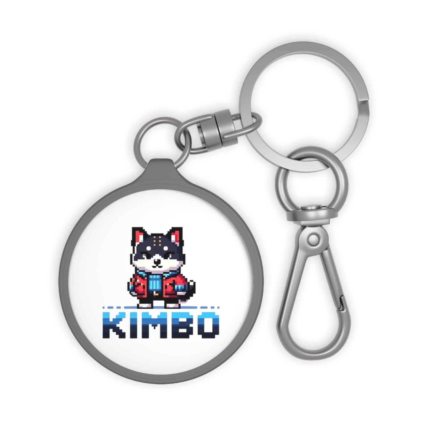 KIMBO Keyring Tag COQ INU 0x420 White back ground #KIMBO Blue By Nifty