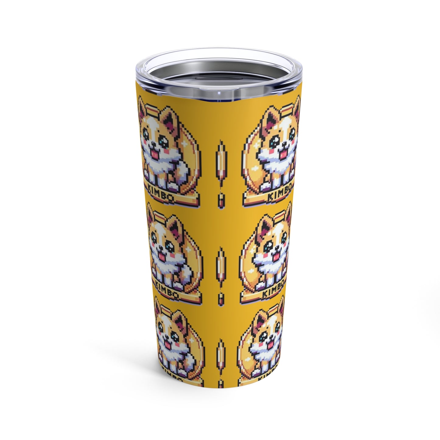 KIMBO Tumbler 20oz COQ INU (0x420 Shop) on Yellow Background #KIMBO Gold By Nifty