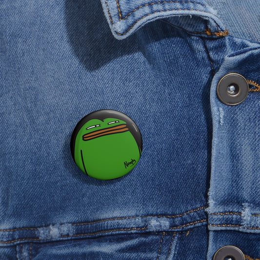 Pepe Portraits by Numpty Pin Buttons #COQ INU Pin Green