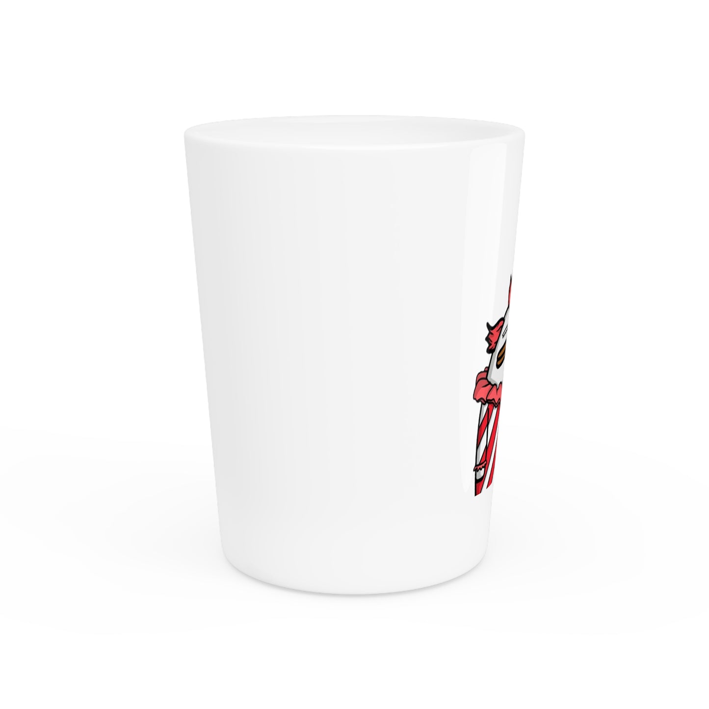 Pepe Portraits Shot Glass on White background with Black Numpty Text as signature (0x420 INU Store) #Clown by Numpty