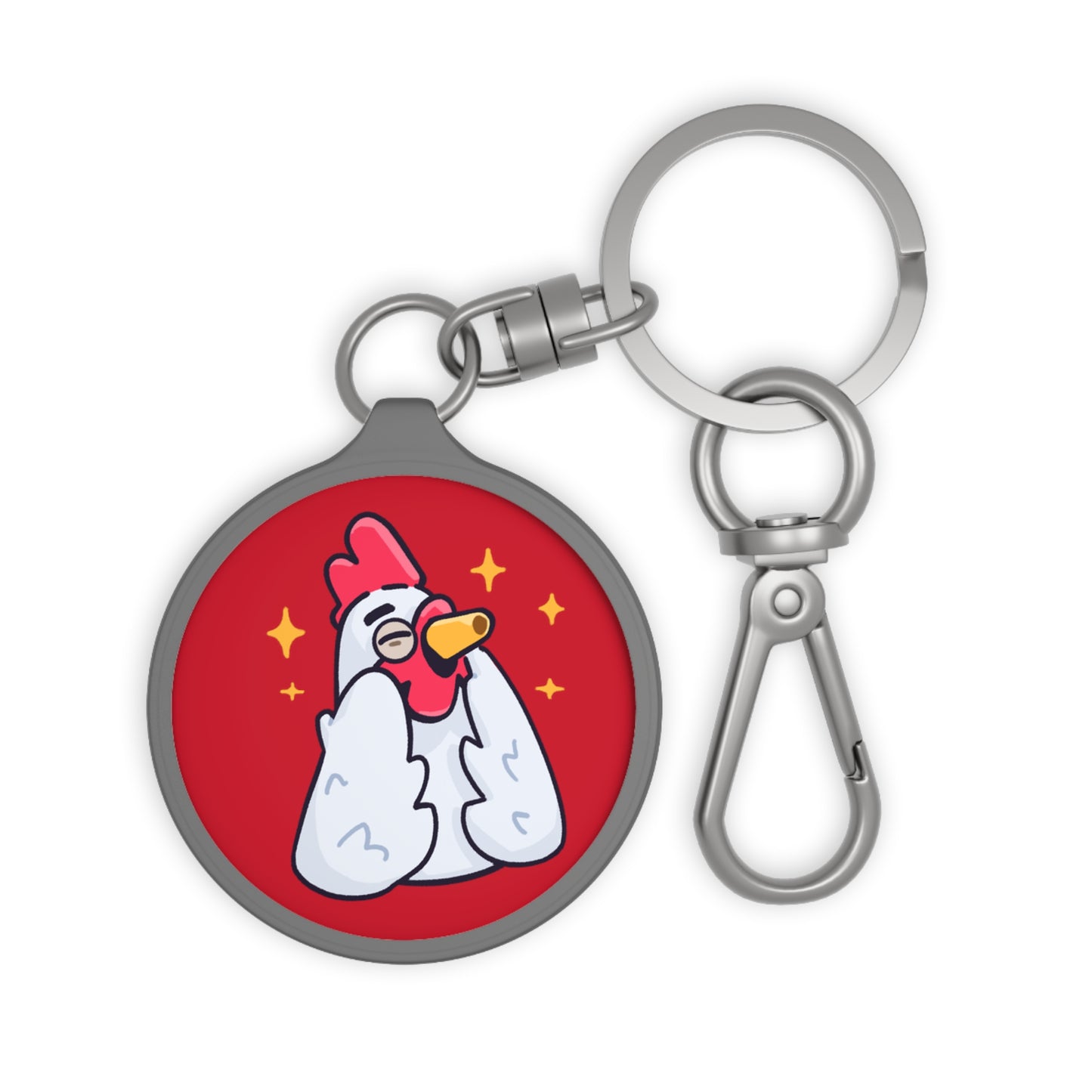 Keyring Tag COQ INU 0x420 Red back ground #Feels Good by Gravy