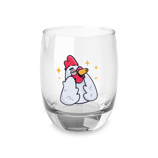 COQ Head Whiskey Glass, Feels Good By Gravy, Funny Chicken (Chikn)