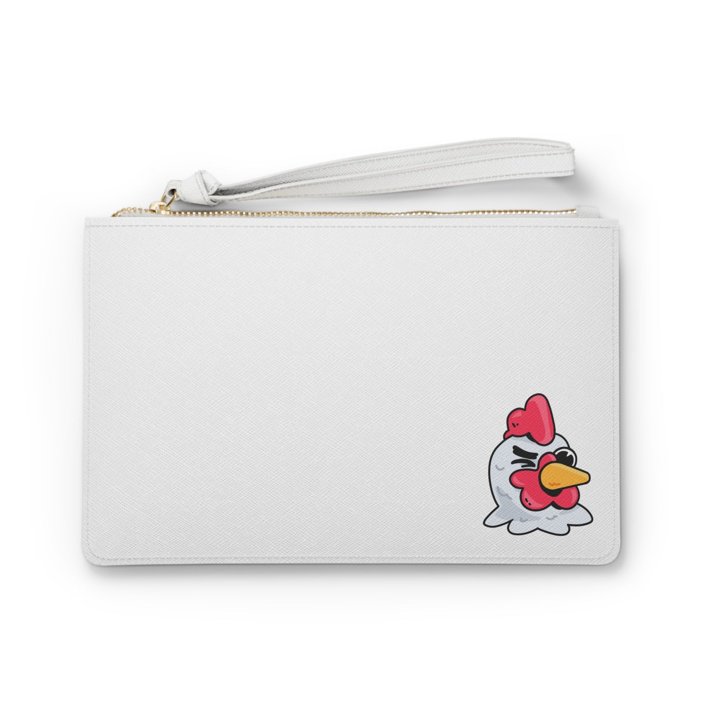 Gravy Fan Art Clutch Bag on White Bag COQ Wink Head with COQ INU Logo (0x420 INU Shop)