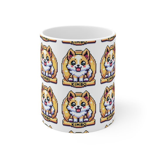 KIMBO White Ceramic Mug 11oz #KIMBO Gold By Nifty (COQ INU 0x420 shop)