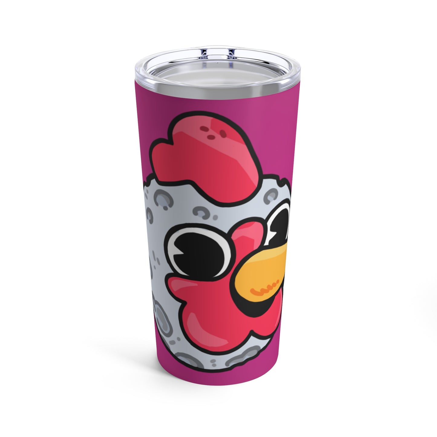 Gravy Fan Art Tumbler 20oz COQ Moon Head (0x420 Shop) on Hot Pink Background