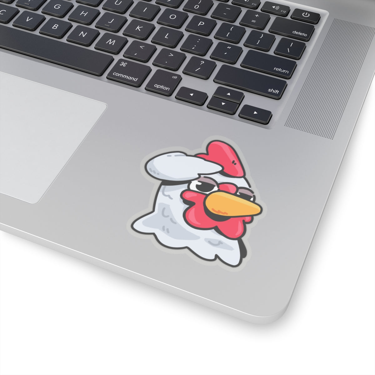 Gravy Fan Art COQ Head Sticker Salute, Funny Chicken (Chikn)