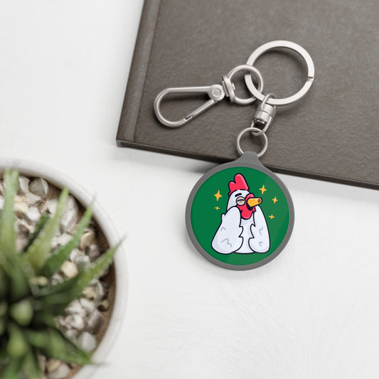 Keyring Tag COQ INU 0x420 Green back ground #Feels Good by Gravy