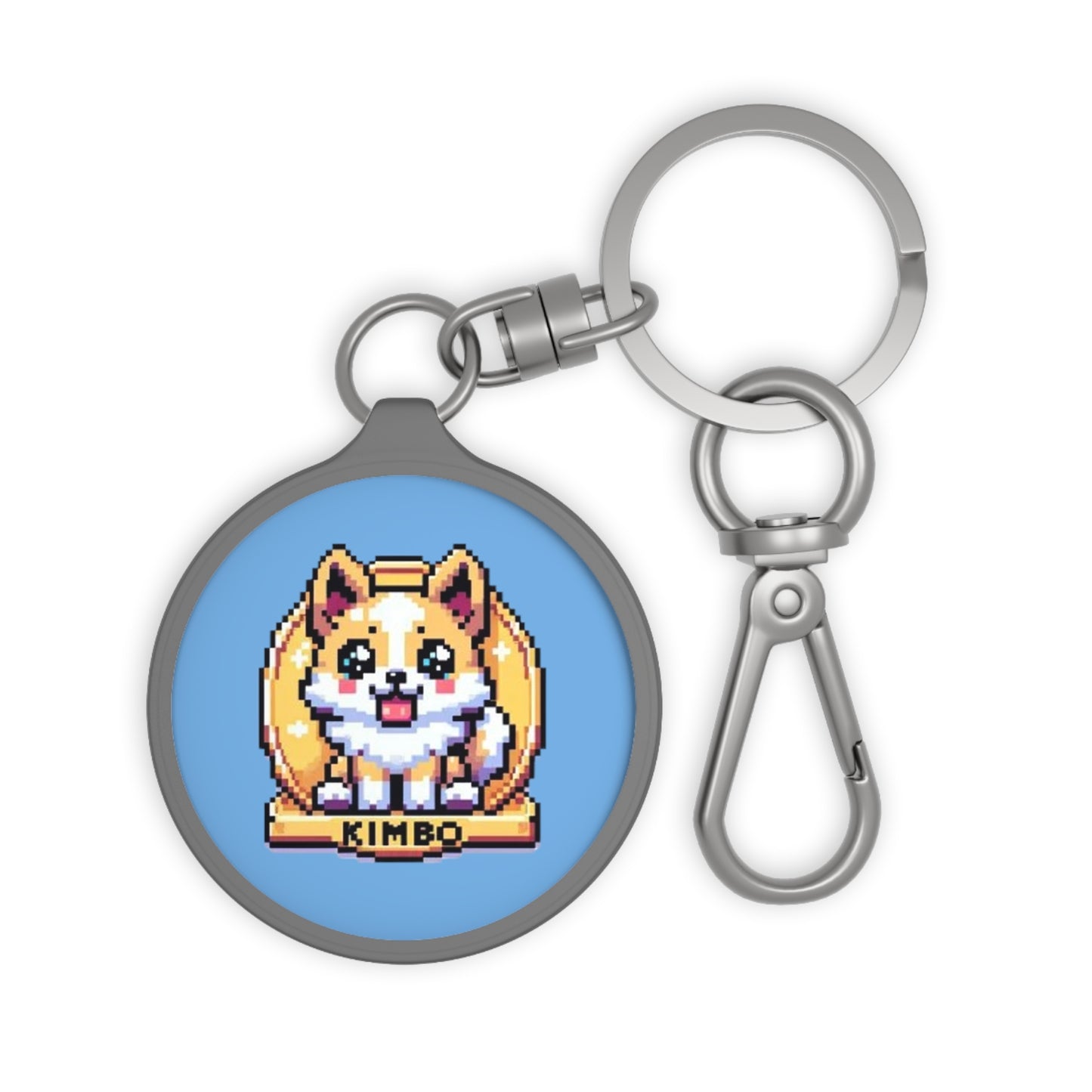 KIMBO Keyring Tag COQ INU 0x420 Light Blue back ground #KIMBO Gold By Nifty