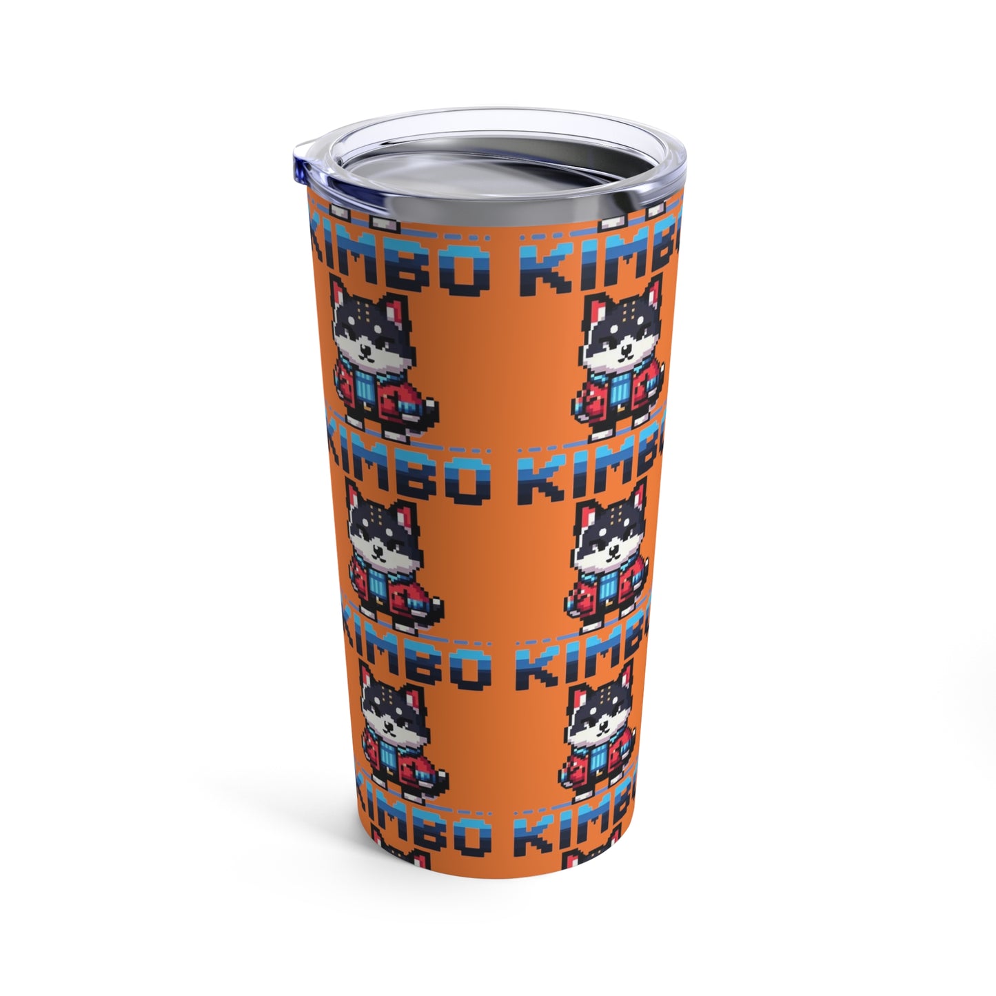 KIMBO Tumbler 20oz COQ INU (0x420 Shop) on Orange Background #KIMBO Blue By Nifty