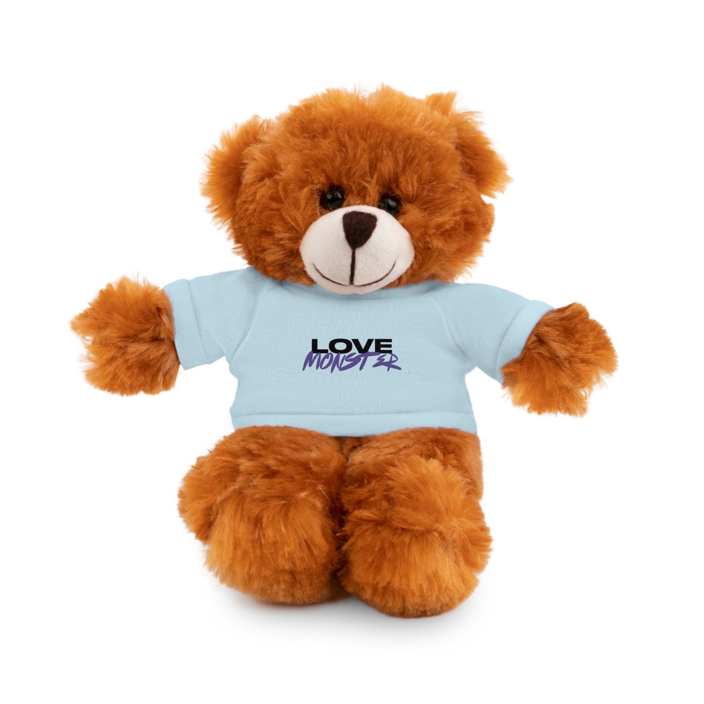 Love Monster Black & Purple Text Logo,  Stuffed Animals Teddy Bears