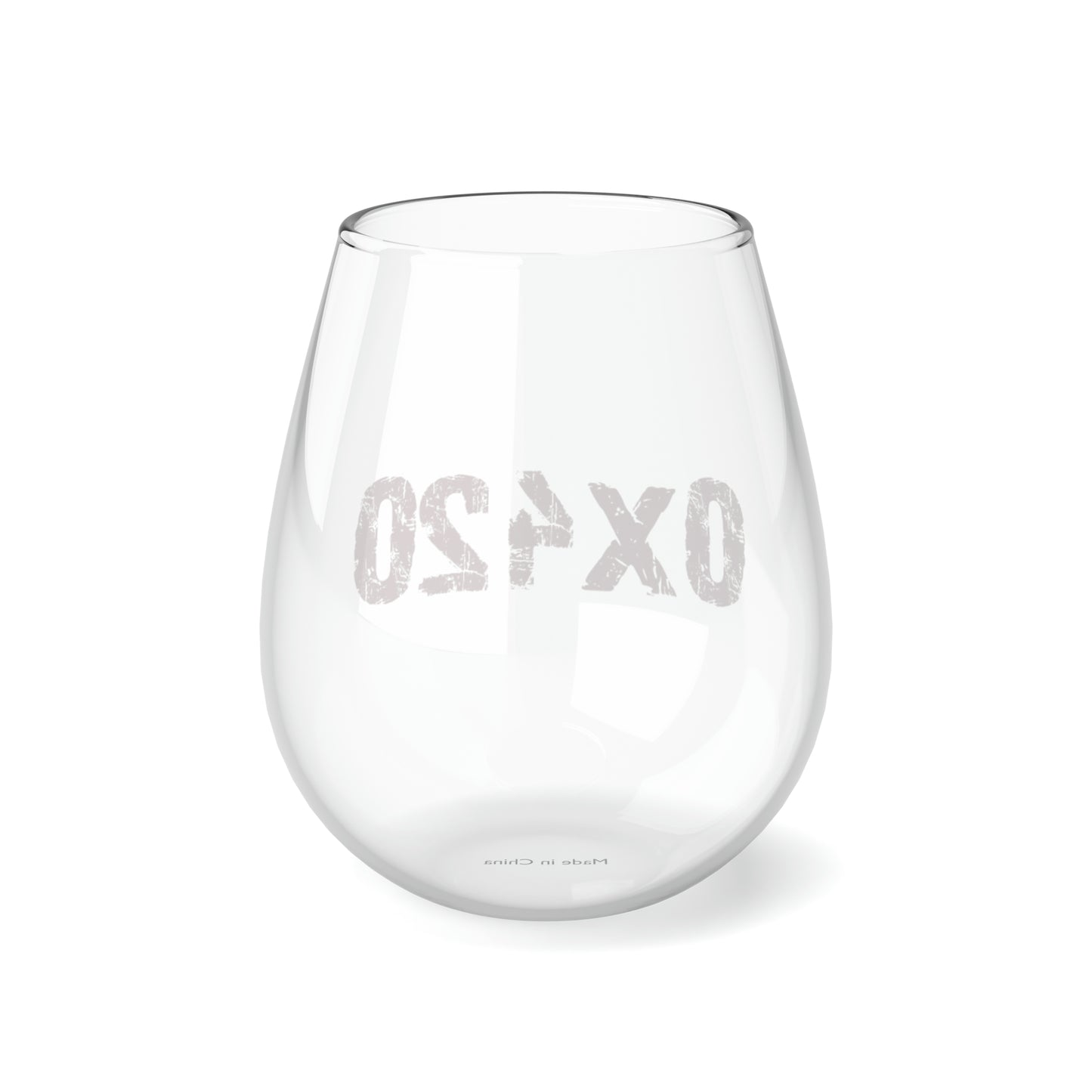 0x420 Purple COQ INU Stemless Wine Glass, 11.75oz by Nifty