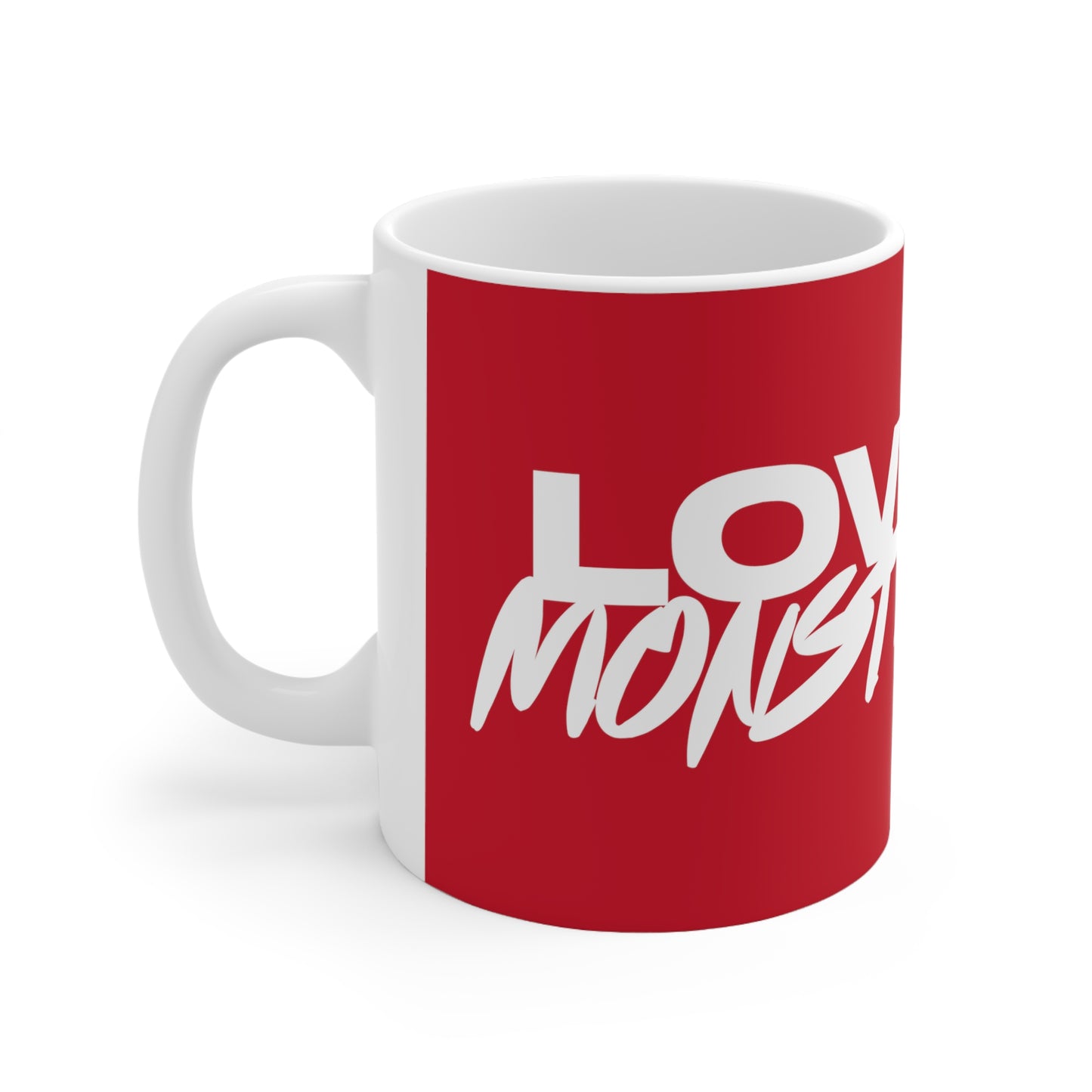 11oz Love Monster Mug with Skull Design - Ceramic Coffee Cup