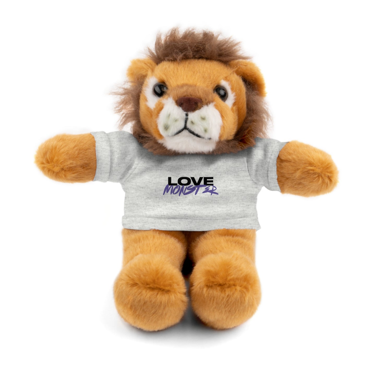 Love Monster Black & Purple Text Logo,  Stuffed Animals Teddy Bears