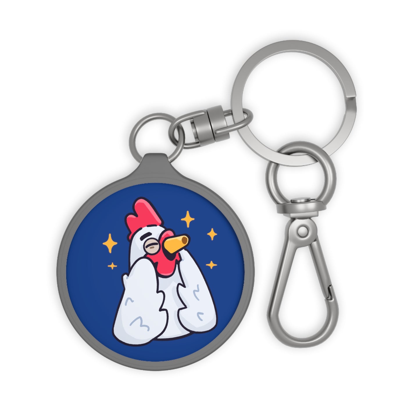 Keyring Tag COQ INU 0x420 Navy back ground #Feels Good by Gravy